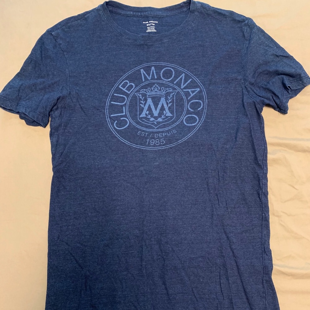 Club Monaco Blue Short Sleeve Tee